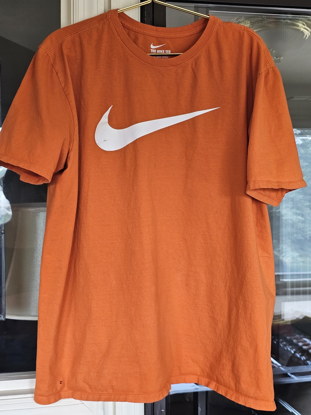 Nike Men’s Orange Swoosh Logo T-Shirt XXL